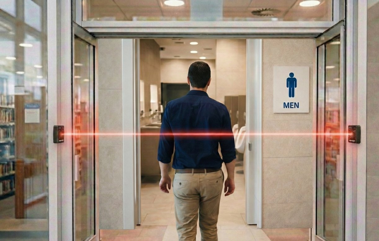 SensMax S1 bezprzewodowy licznik osób do toalet i pomieszczeń sanitarnych